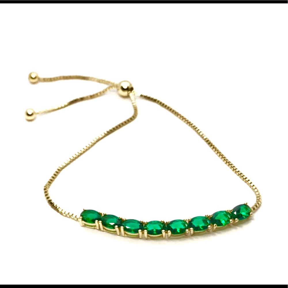 Emerald Green Adjustable Bracelet